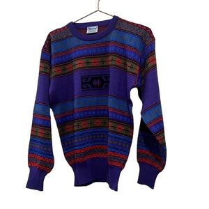 Meister vintage purple & red ski sweater. Size small.